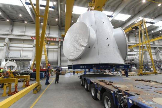 Bau der Turbinen und Rotorblätter 