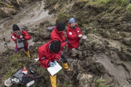 AWI Permafrost team at work in Kurungnakh Island, Siberia, Russia.